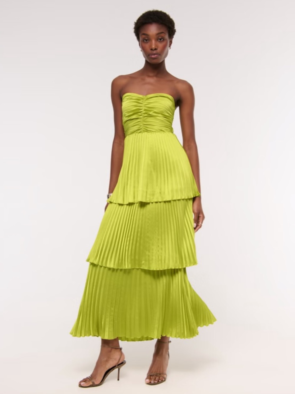 The A&F Giselle Strapless Tiered Maxi Dress